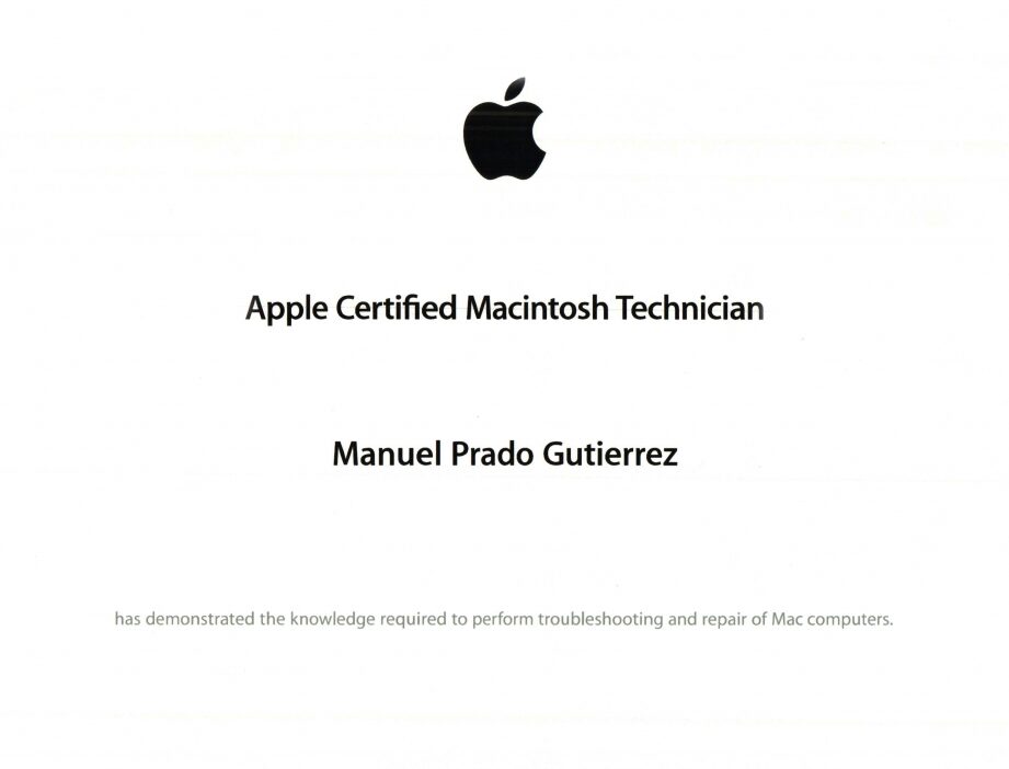 tecnico certificado apple